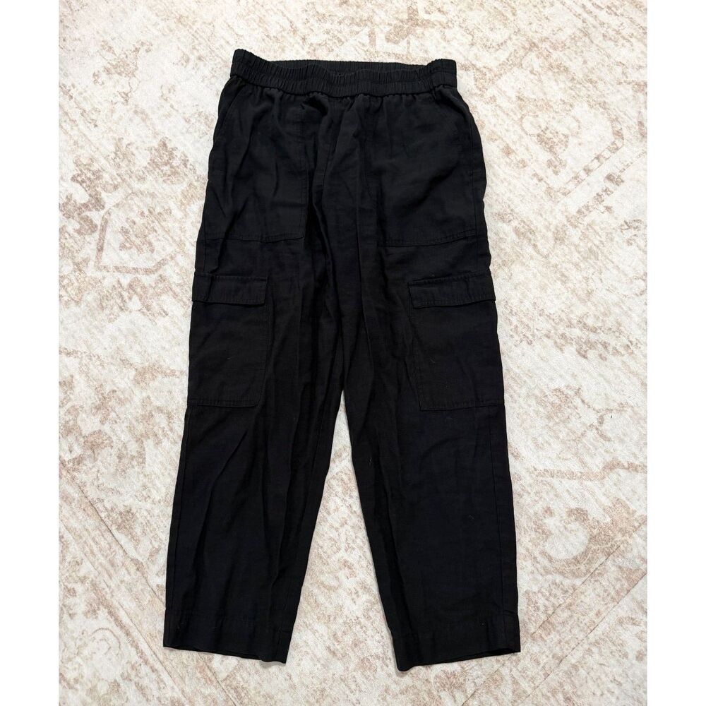 A New Day Target Black Pull On Cargo Pants High Rise Wide Leg Rayon Women's L